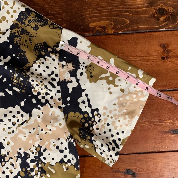 Rag & Bone Chester 100% Silk Camo Large Women's USA Oversized T-Shirt Dress EUC - Picture 11 of 13